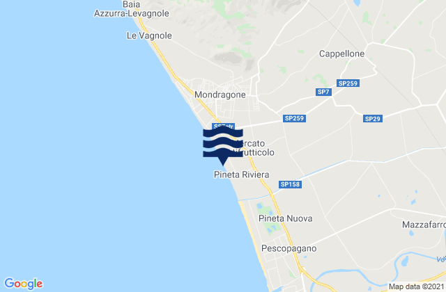 Mapa de mareas Nocelleto, Italy