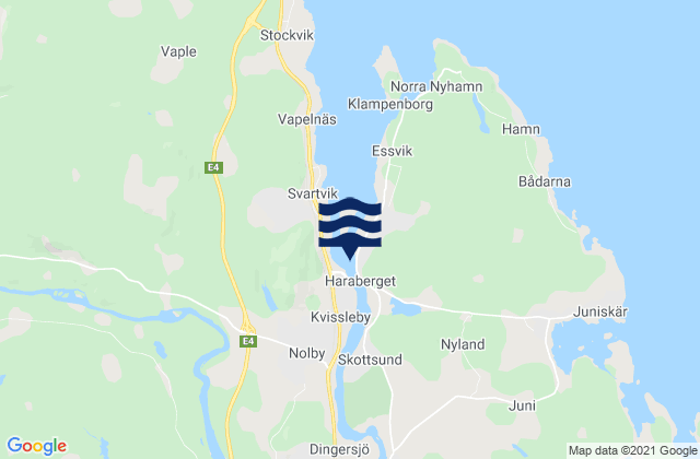 Mapa de mareas Nolby, Sweden