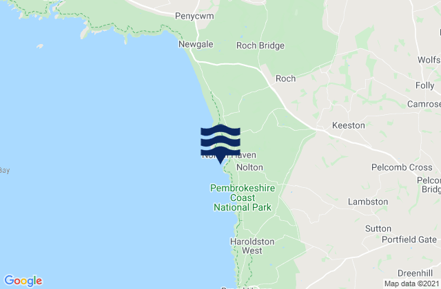 Mapa de mareas Nolton Haven Beach, United Kingdom