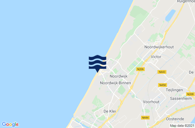 Mapa de mareas Noordwijk aan Zee, Netherlands