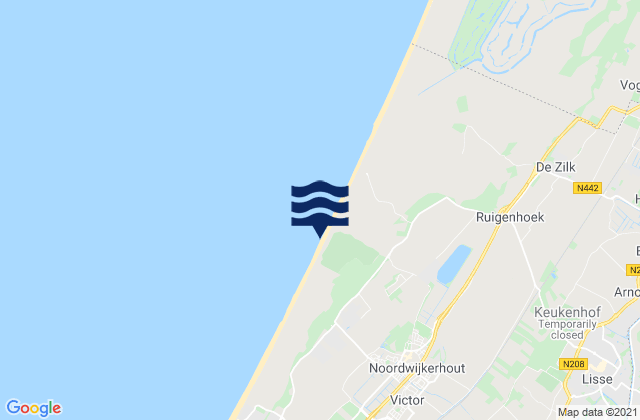Mapa de mareas Noordwijkerhout, Netherlands