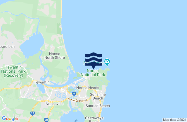 Mapa de mareas Noosa - Boiling Pot, Australia