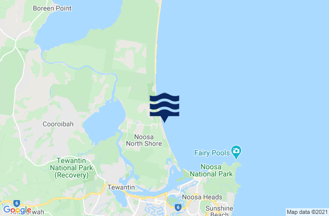 Mapa de mareas Noosa - First Point, Australia
