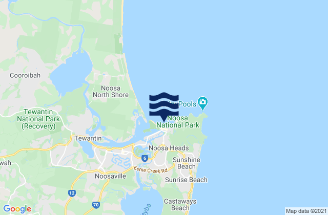 Mapa de mareas Noosa Main Beach, Australia