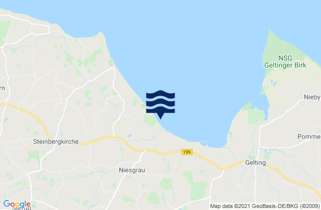 Mapa de mareas Norderbrarup, Germany