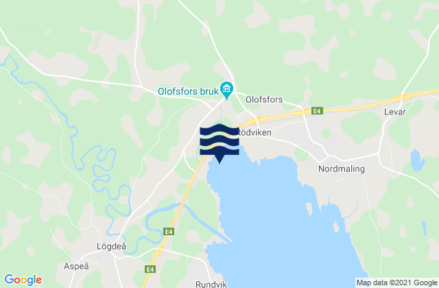 Mapa de mareas Nordmalings Kommun, Sweden