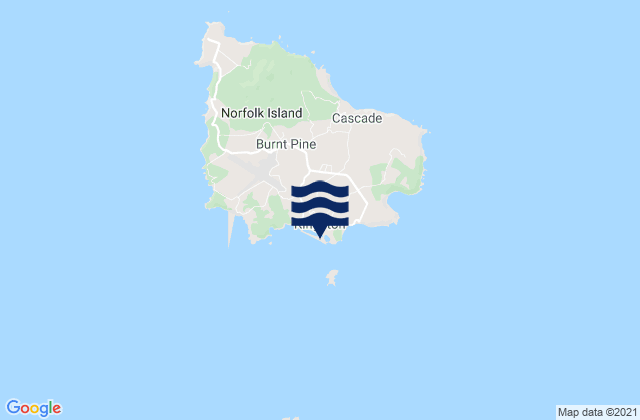 Mapa de mareas Norfolk Island