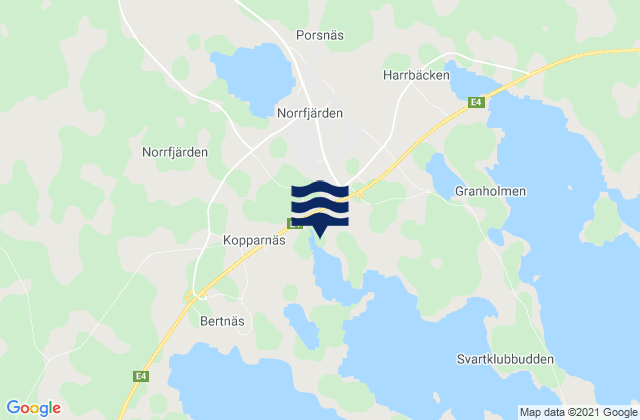 Mapa de mareas Norrfjärden, Sweden