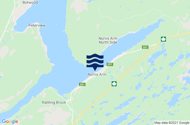 Mapa de mareas Norris Cove, Canada