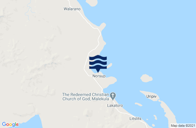 Mapa de mareas Norsup, Vanuatu
