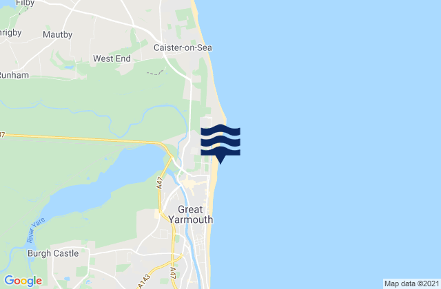 Mapa de mareas North Beach, United Kingdom