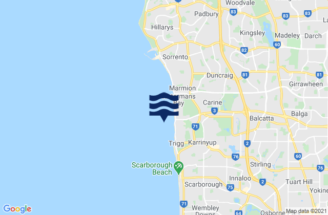 Mapa de mareas North Beach, Australia