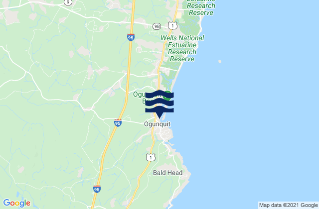 Mapa de mareas North Berwick, United States