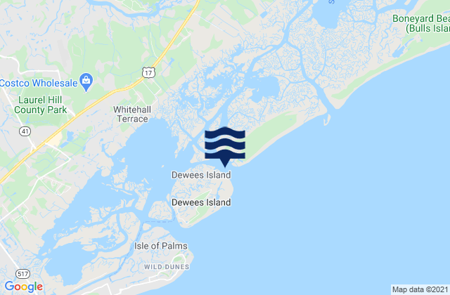 Mapa de mareas North Dewees Island (Capers Inlet), United States