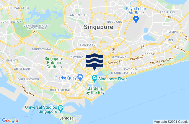 Mapa de mareas North East Community Development Region, Singapore