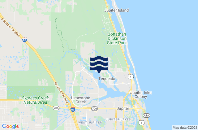 Mapa de mareas North Fork 2 Miles Above Entrance, United States