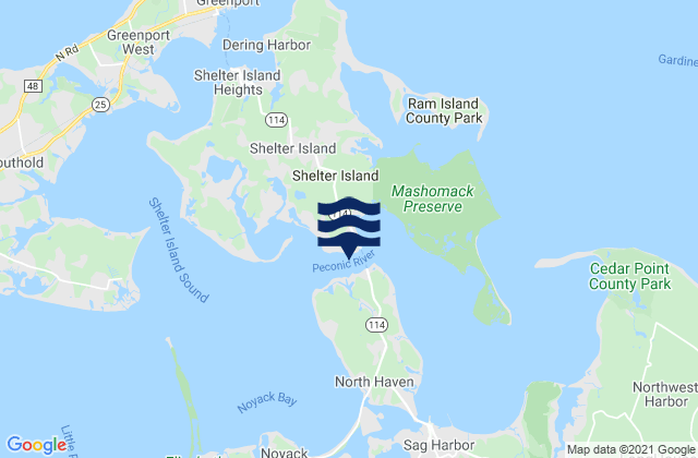 Mapa de mareas North Haven Peninsula north of, United States