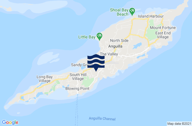 Mapa de mareas North Hill Village, Anguilla