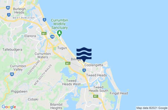 Mapa de mareas North Kirra Beach, Australia