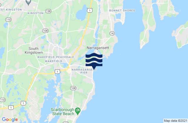 Mapa de mareas North Pier (Narragansett), United States