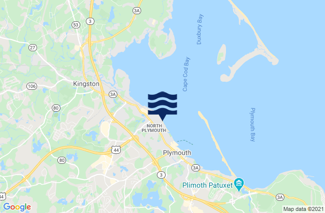 Mapa de mareas North Plymouth, United States
