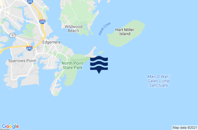 Mapa de mareas North Point 2.5 miles northeast of, United States