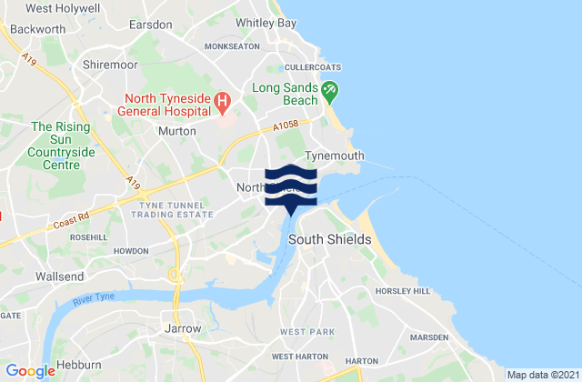 Mapa de mareas North Shields, United Kingdom