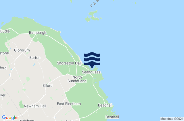 Mapa de mareas North Sunderland (Northumberland), United Kingdom