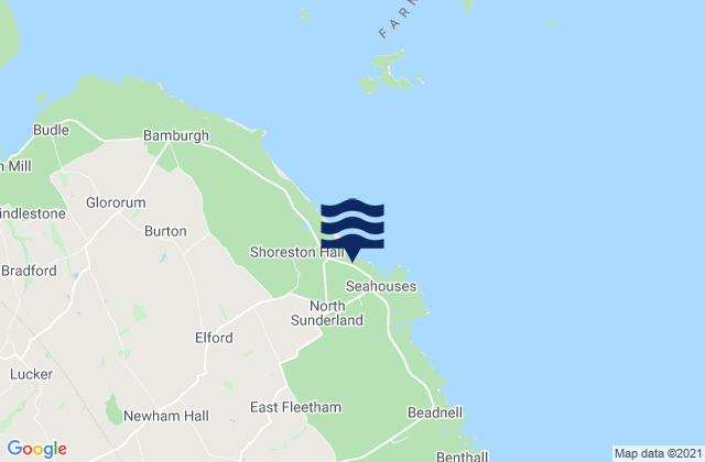 Mapa de mareas North Sunderland, United Kingdom