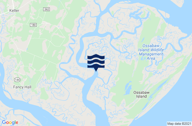Mapa de mareas North of Big Tom Creek Entrance, United States