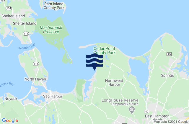 Mapa de mareas Northwest Harbor, United States