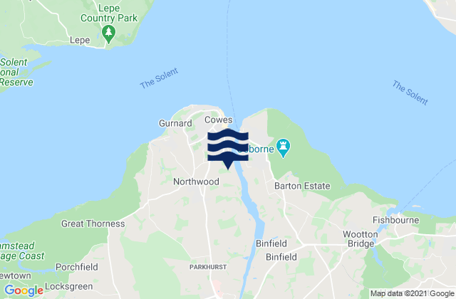 Mapa de mareas Northwood, United Kingdom