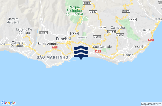 Mapa de mareas Nossa Senhora do Monte, Portugal