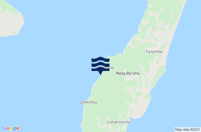 Mapa de mareas Nosy Boraha, Madagascar