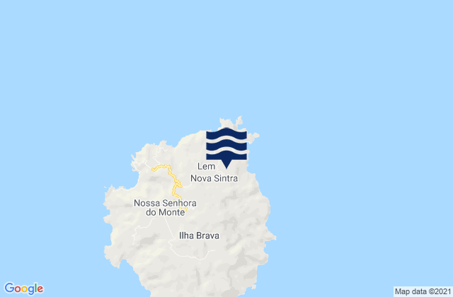 Mapa de mareas Nova Sintra, Cabo Verde