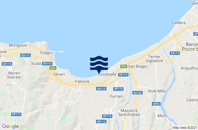 Mapa de mareas Novara di Sicilia, Italy