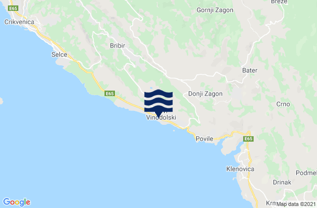 Mapa de mareas Novi Vinodolski, Croatia
