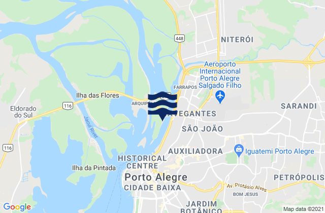 Mapa de mareas Novo Quintao, Brazil