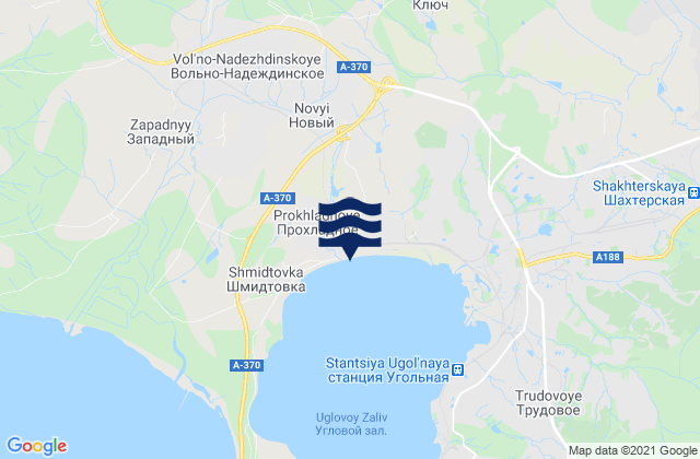 Mapa de mareas Novyy, Russia