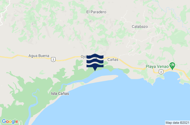 Mapa de mareas Nuario, Panama