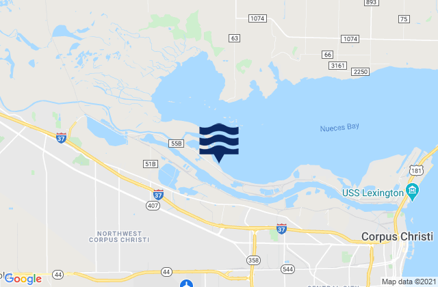 Mapa de mareas Nueces Bay, United States