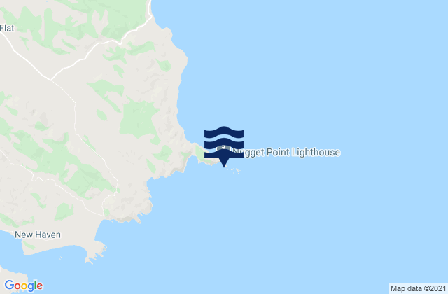 Mapa de mareas Nugget Point, New Zealand