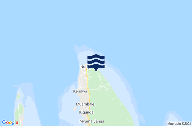 Mapa de mareas Nungwi, Tanzania