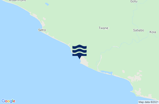 Mapa de mareas Nuohn Point, Liberia