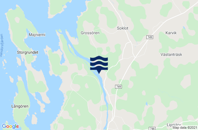 Mapa de mareas Nykarleby, Finland