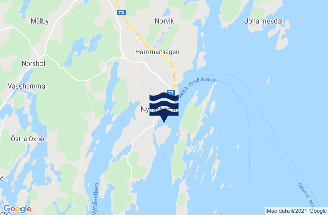 Mapa de mareas Nynäshamn, Sweden
