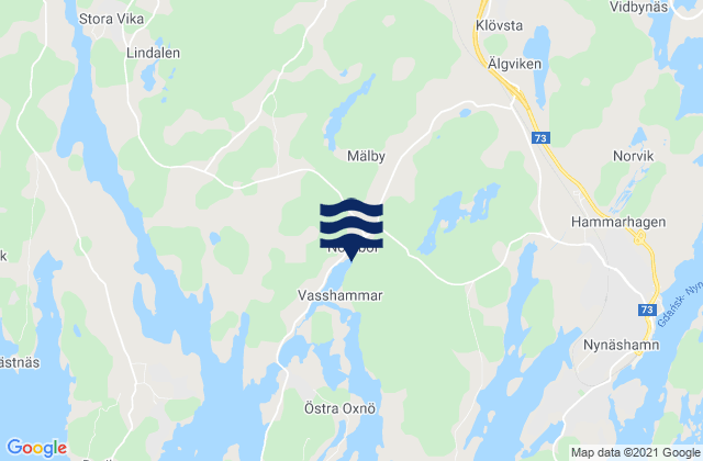 Mapa de mareas Nynäshamns kommun, Sweden