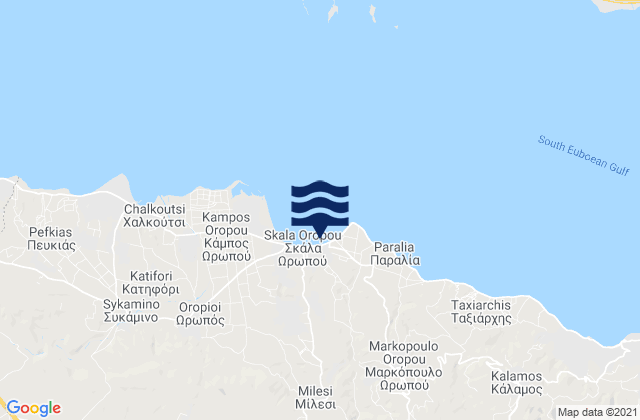 Mapa de mareas Néa Palátia, Greece