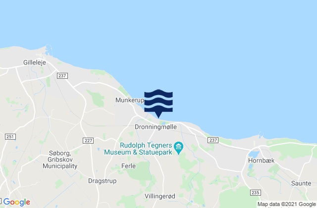 Mapa de mareas Nødebo, Denmark