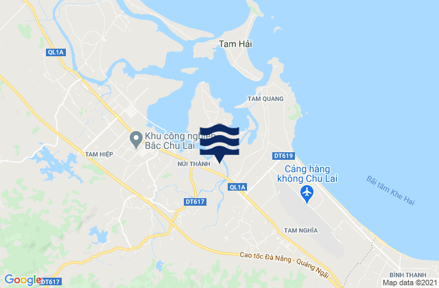 Mapa de mareas Núi Thành, Vietnam